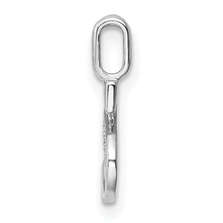 Lovely Rita's Pendants & Charms 14K White Gold Diamond 0.025-CT Letter S Initial Charm Pendant