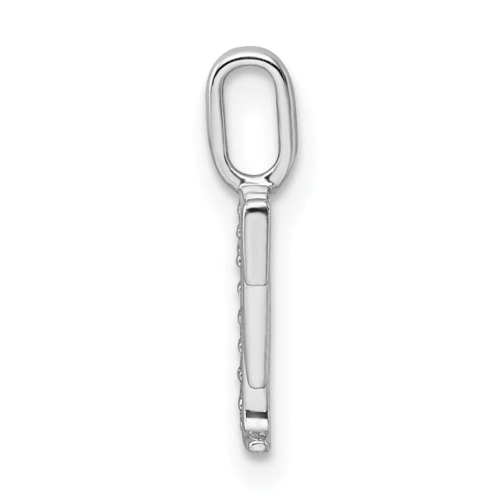 Lovely Rita's Pendants & Charms 14K White Gold Diamond 0.028-CT Letter F Initial Charm Pendant