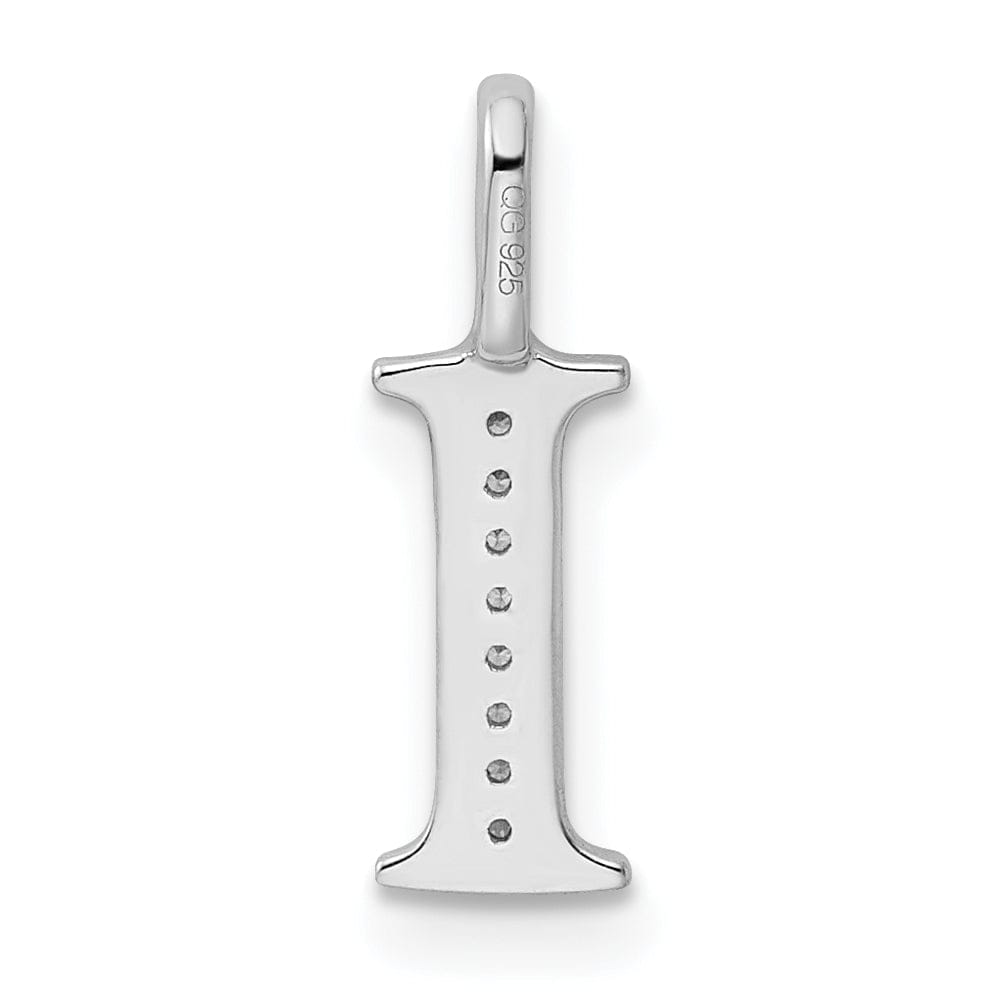 Lovely Rita's Pendants & Charms 14K White Gold Diamond 0.028-CT Letter I Initial Charm Pendant