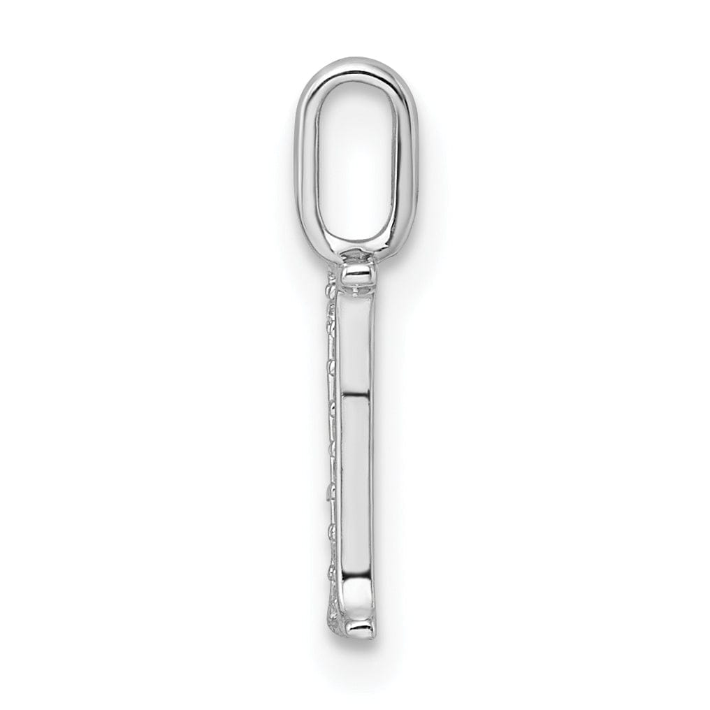 Lovely Rita's Pendants & Charms 14K White Gold Diamond 0.028-CT Letter I Initial Charm Pendant