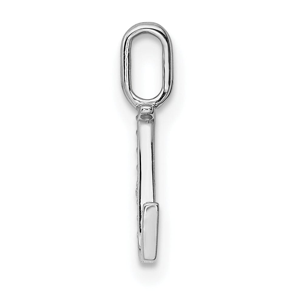 Lovely Rita's Pendants & Charms 14K White Gold Diamond 0.028-CT Letter L Initial Charm Pendant