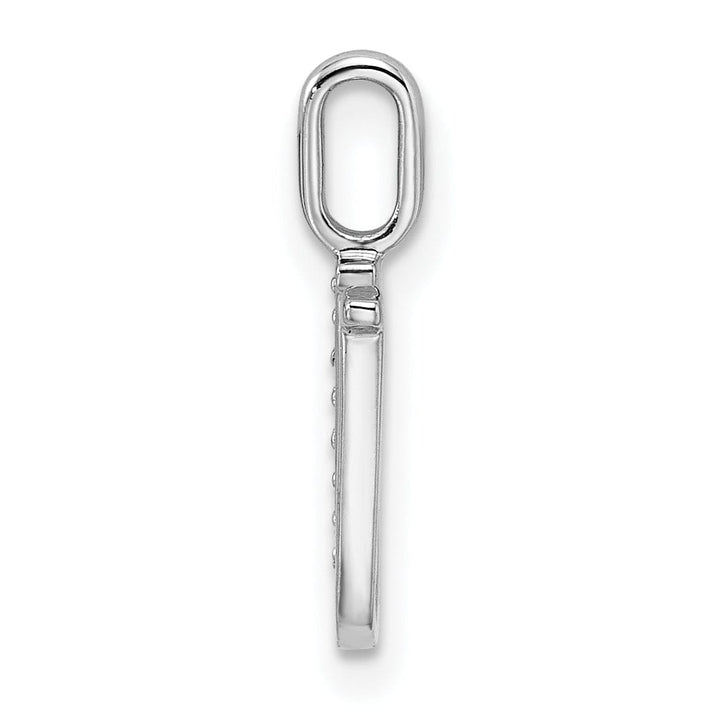 Lovely Rita's Pendants & Charms 14K White Gold Diamond 0.028-CT Letter U Initial Charm Pendant