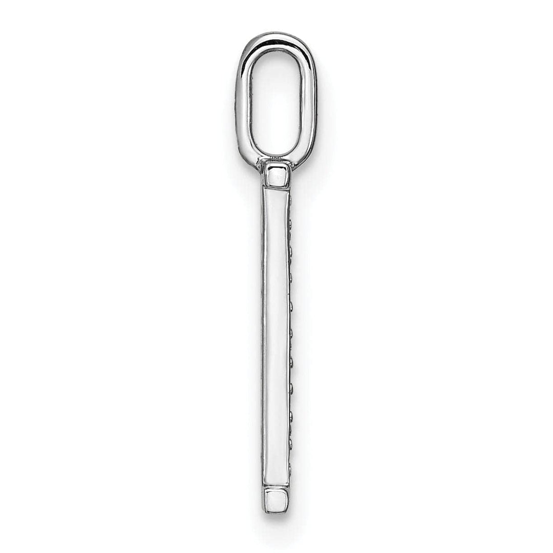 Lovely Rita's Pendants & Charms 14K White Gold Diamond 0.035-CT Lower Case Style L Initial Charm Pendant