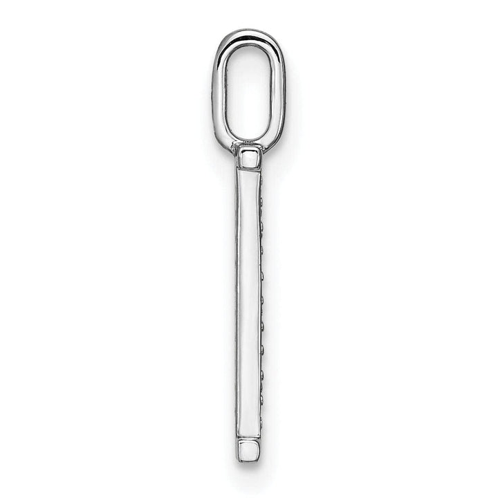 Lovely Rita's Pendants & Charms 14K White Gold Diamond 0.035-CT Lower Case Style L Initial Charm Pendant