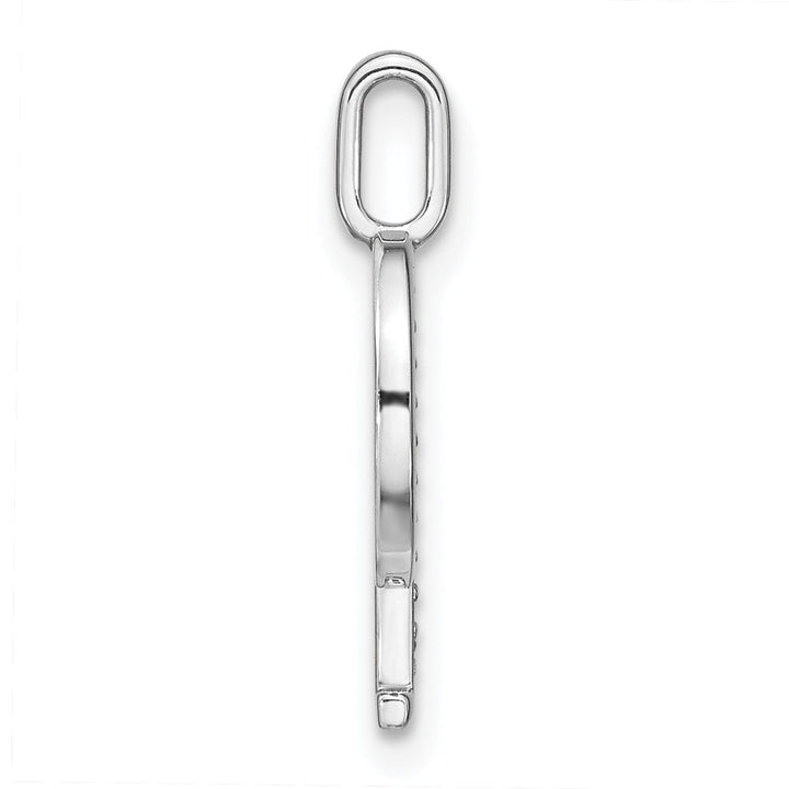 Lovely Rita's Pendants & Charms 14K White Gold Diamond 0.035-CT Lower Case Style Q Initial Charm Pendant