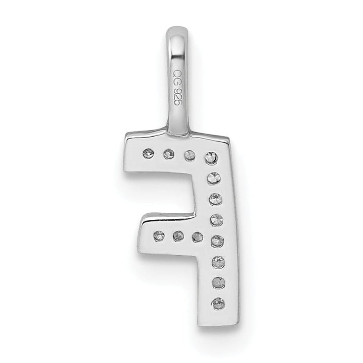 Lovely Rita's Pendants & Charms 14K White Gold Diamond 0.046-CT Lower Case Style F Initial Charm
