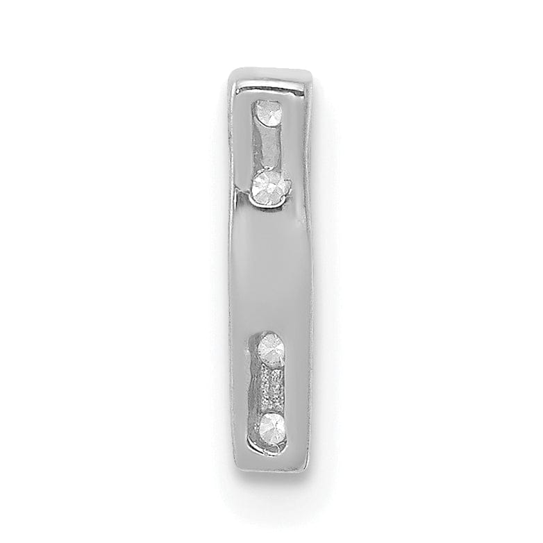 Lovely Rita's Pendants & Charms 14K White Gold Diamond 0.05-CT Letter I Initial Charm Pendant