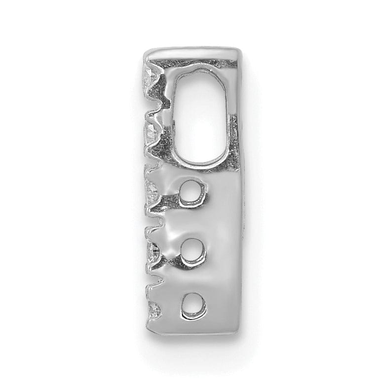 Lovely Rita's Pendants & Charms 14K White Gold Diamond 0.05-CT Letter I Initial Charm Pendant