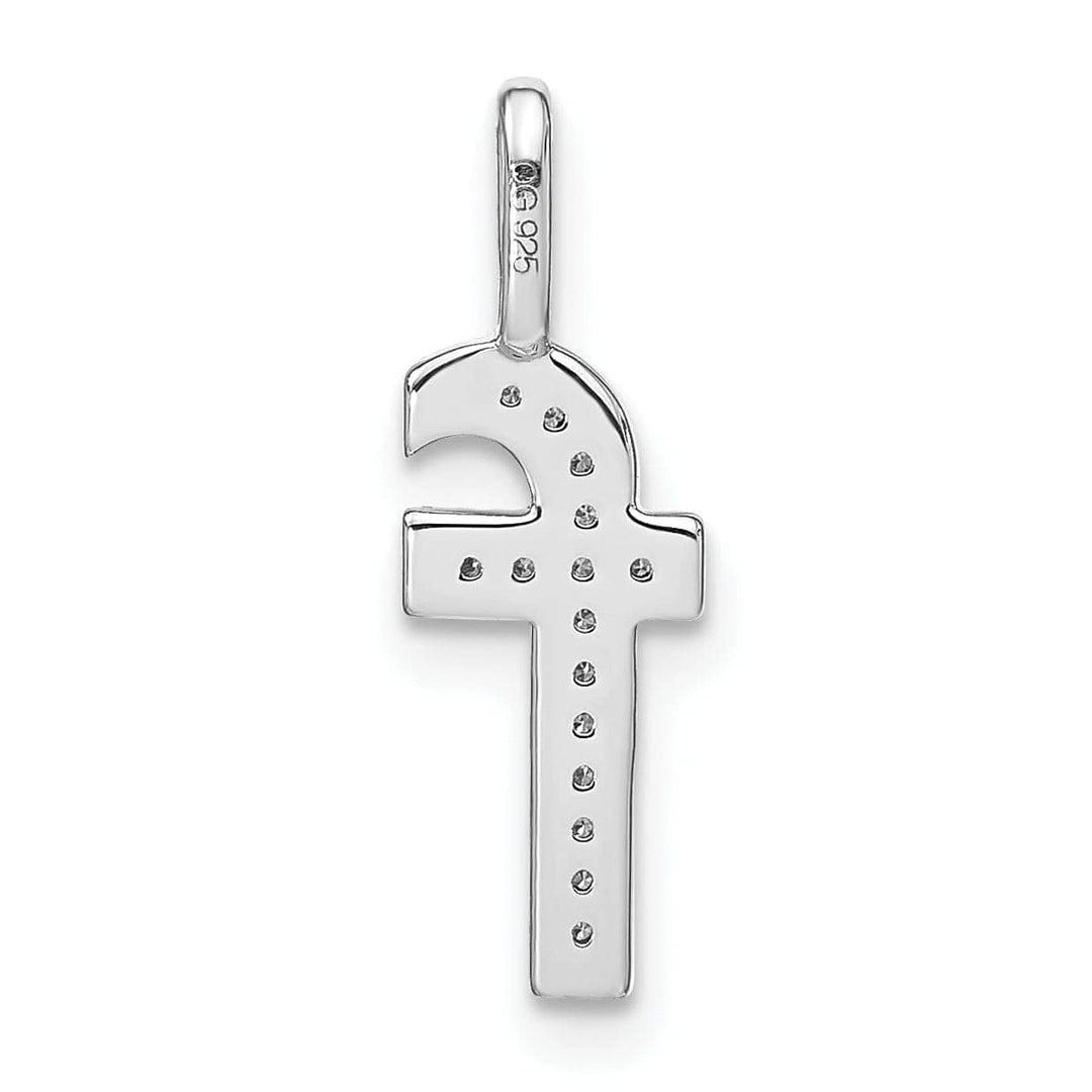 Lovely Rita's Pendants & Charms 14K White Gold Diamond 0.052-CT Lower Case Style F Initial Charm