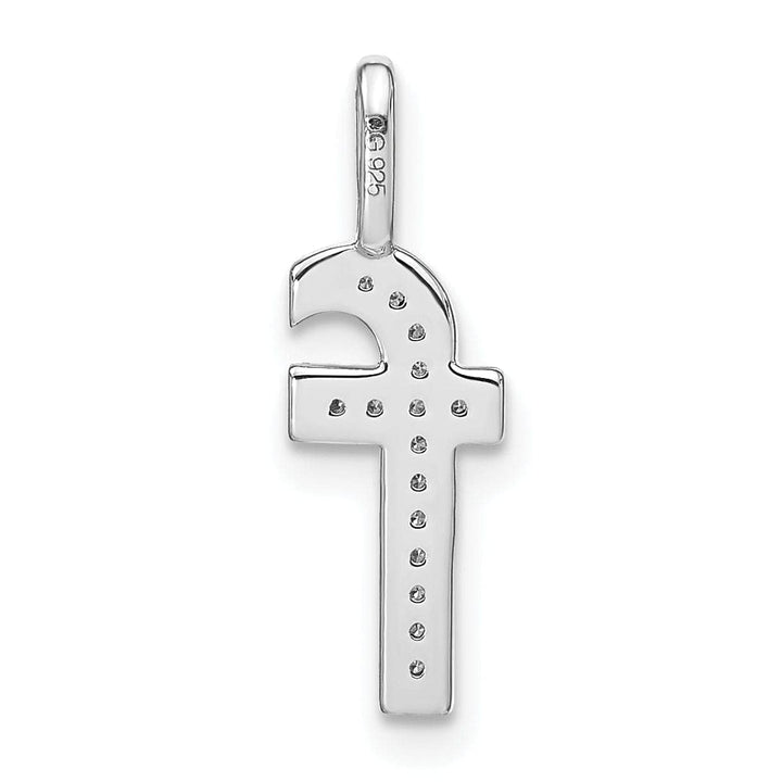 Lovely Rita's Pendants & Charms 14K White Gold Diamond 0.052-CT Lower Case Style F Initial Charm