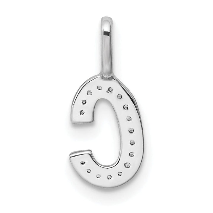 Lovely Rita's Pendants & Charms 14K White Gold Diamond 0.055-CT Lower Case Style C Initial Charm