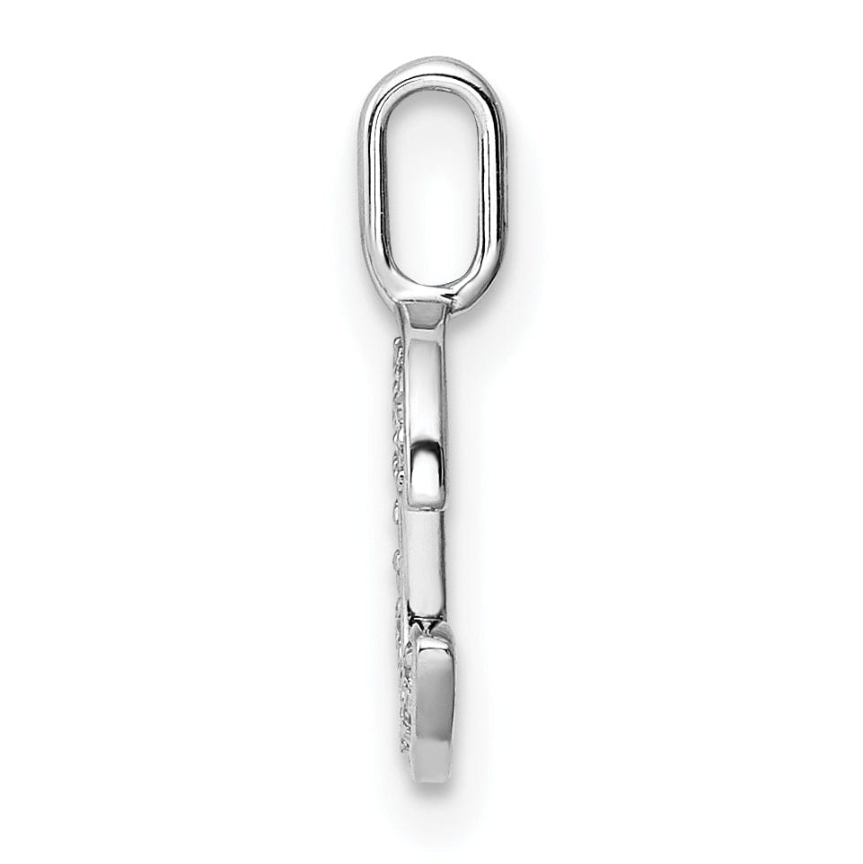 Lovely Rita's Pendants & Charms 14K White Gold Diamond 0.055-CT Lower Case Style C Initial Charm