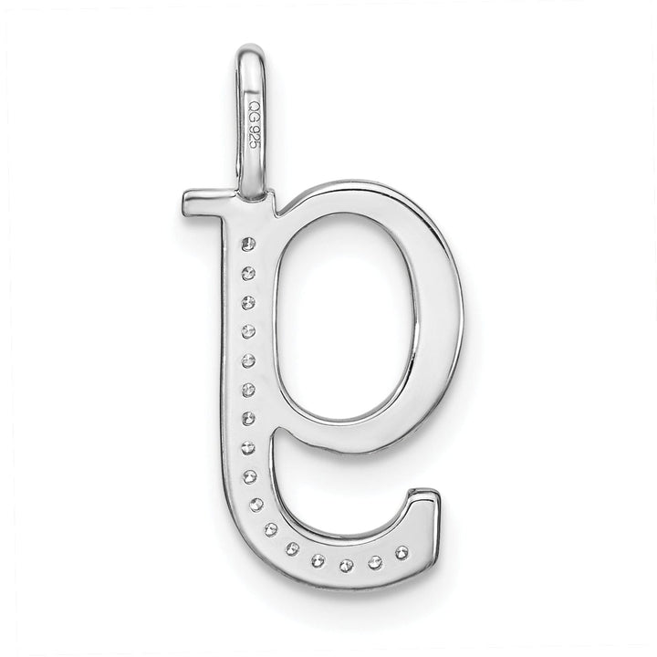 Lovely Rita's Pendants & Charms 14K White Gold Diamond 0.056-CT Lower Case Style G Initial Charm Pendant