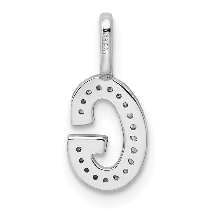 Lovely Rita's Pendants & Charms 14K White Gold Diamond 0.06-CT Lower Case Style G Initial Charm