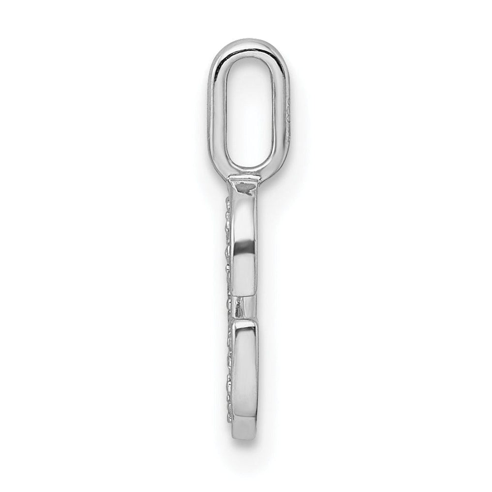 Lovely Rita's Pendants & Charms 14K White Gold Diamond 0.06-CT Lower Case Style G Initial Charm