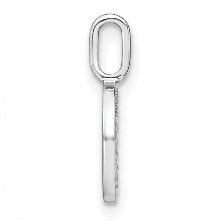 Lovely Rita's Pendants & Charms 14K White Gold Diamond 0.074-CT Lower Case Style O Initial Charm