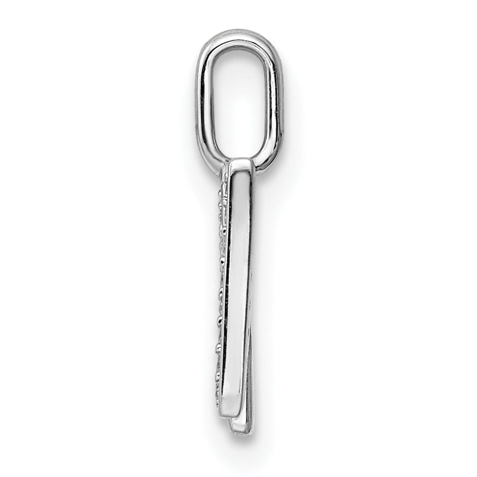 Lovely Rita's Pendants & Charms 14K White Gold Diamond 0.08-CT Lower Case Style N Initial Charm