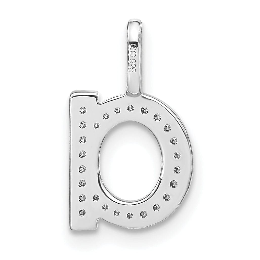 Lovely Rita's Pendants & Charms 14K White Gold Diamond 0.087-CT Lower Case Style A Initial Charm