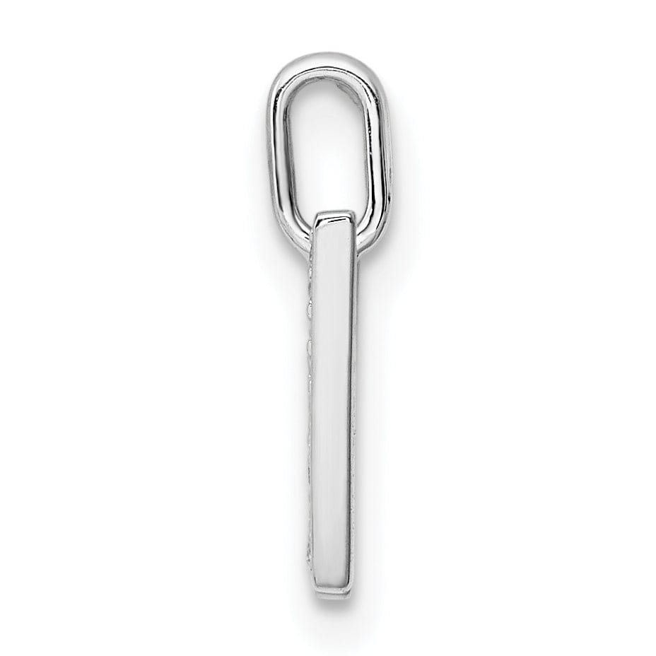 Lovely Rita's Pendants & Charms 14K White Gold Diamond 0.092-CT Lower Case Style W Initial Charm