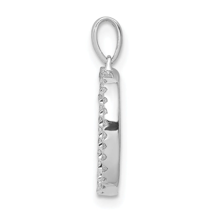 Lovely Rita's Pendants & Charms 14K White Gold Diamond 0.096-CT Block Letter D Initial Charm Pendant