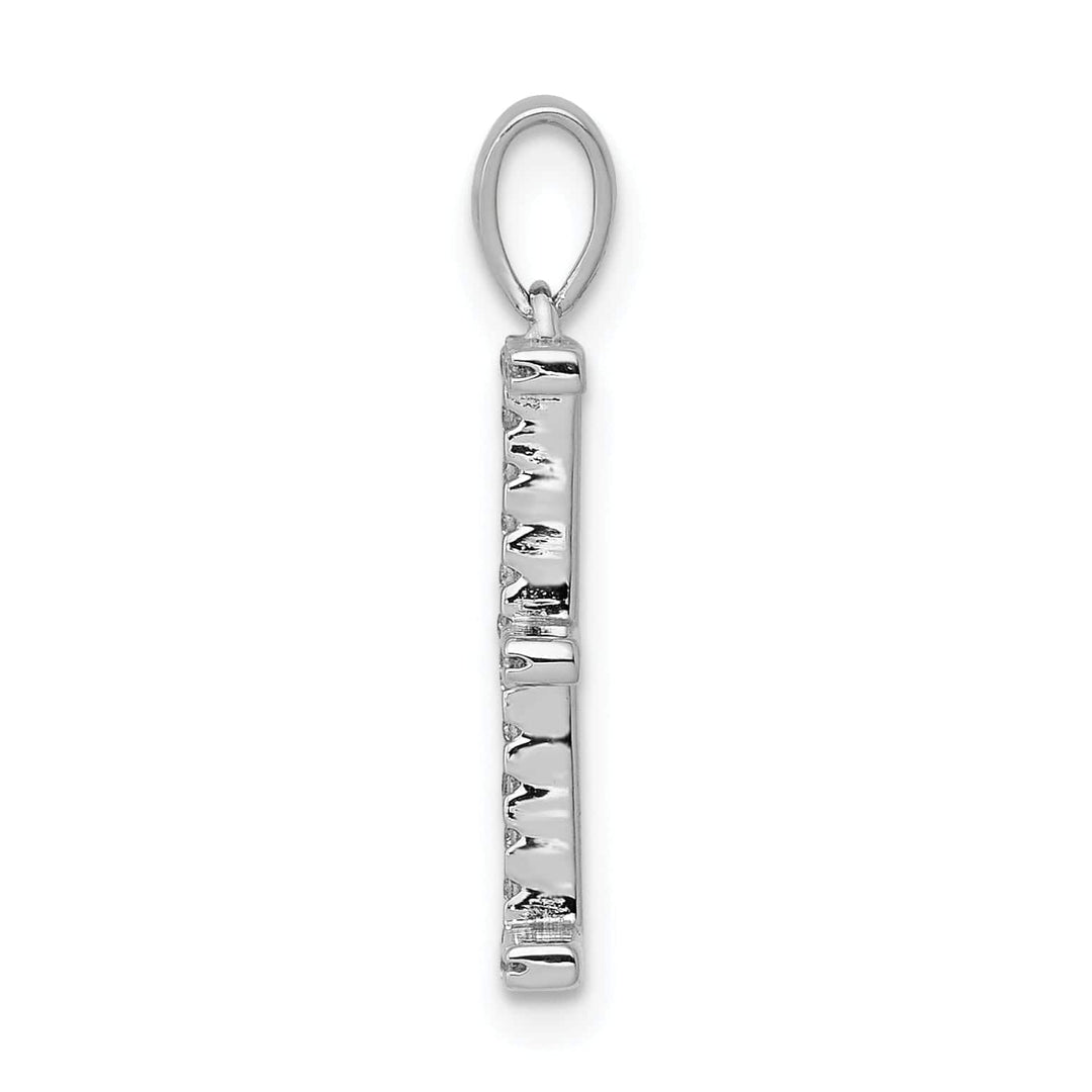 Lovely Rita's Pendants & Charms 14K White Gold Diamond 0.096-CT Block Letter E Initial Charm Pendant