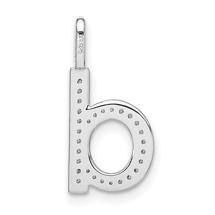 Lovely Rita's Pendants & Charms 14K White Gold Diamond 0.098-CT Lower Case Style D Initial Charm