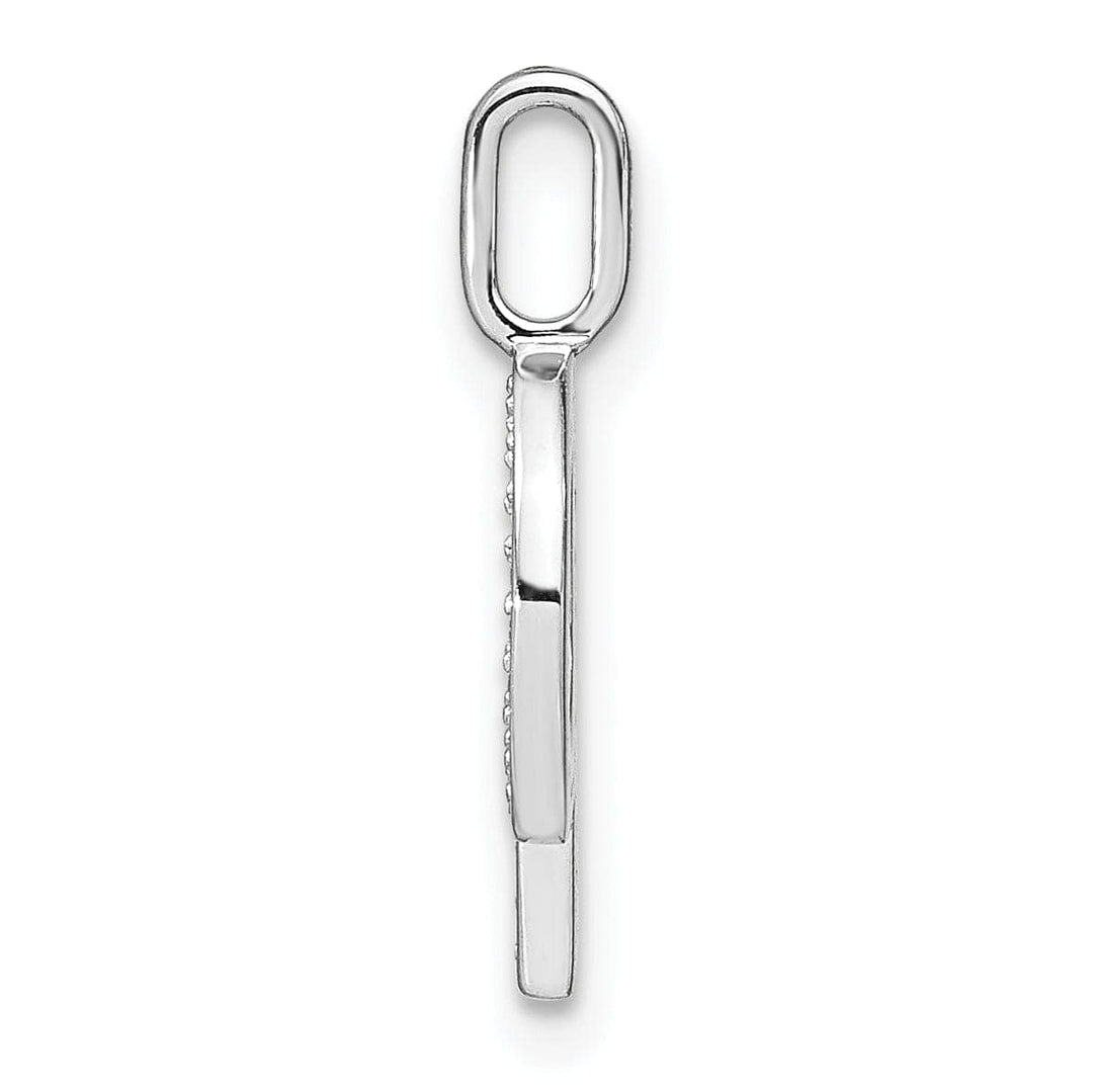 Lovely Rita's Pendants & Charms 14K White Gold Diamond 0.098-CT Lower Case Style Q Initial Charm