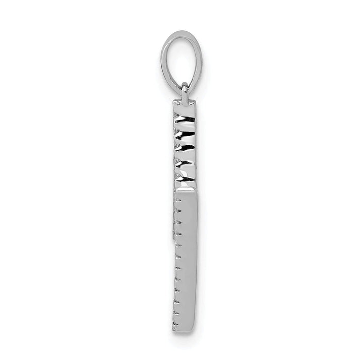 Lovely Rita's Pendants & Charms 14K White Gold Diamond 0.105-CT Block Letter M Initial Charm Pendant