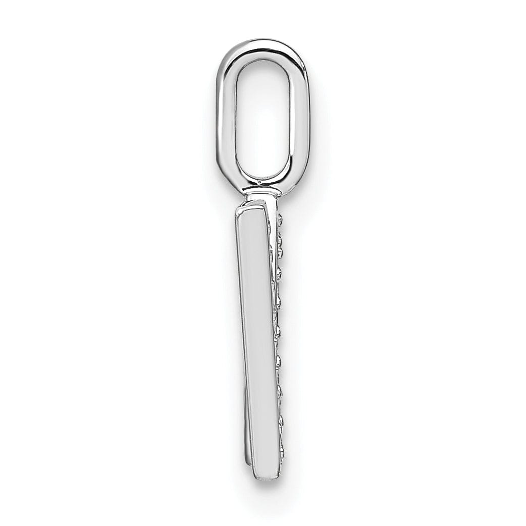 Lovely Rita's Pendants & Charms 14K White Gold Diamond 0.109-CT Lower Case Style W Initial Charm