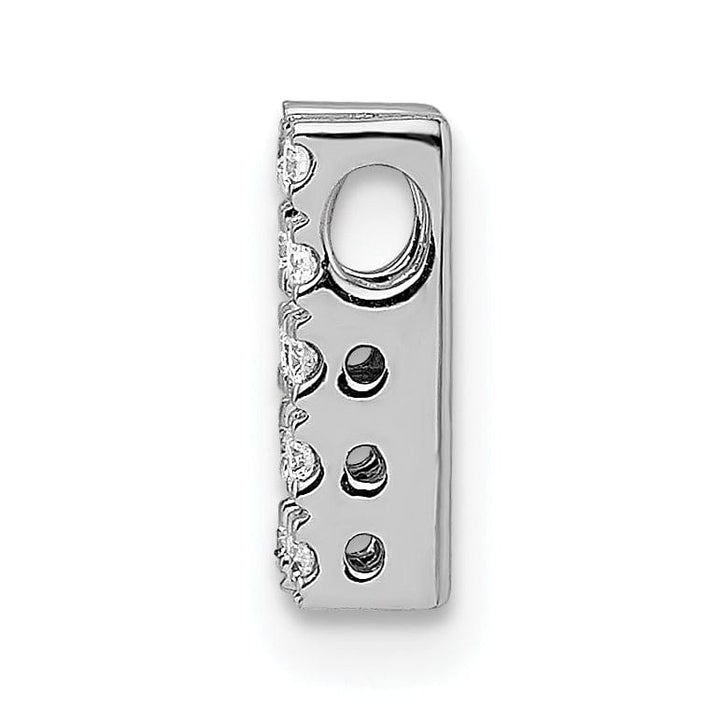 Lovely Rita's Pendants & Charms 14K White Gold Diamond 0.12-CT Letter H Initial Charm Pendant