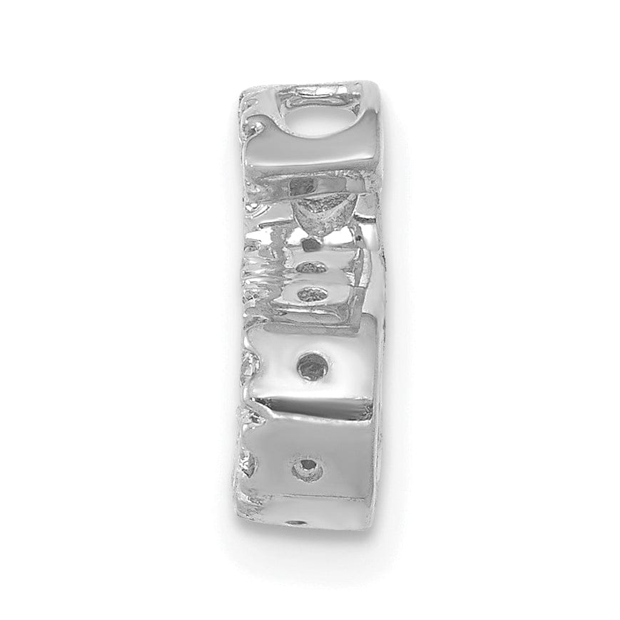 Lovely Rita's Pendants & Charms 14K White Gold Diamond 0.12-CT Letter S Initial Charm Pendant