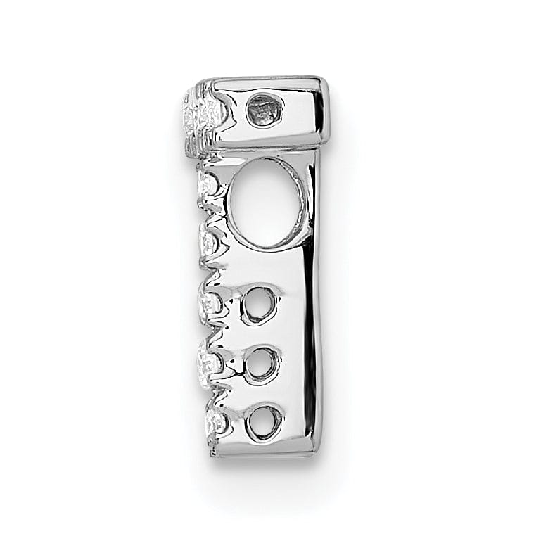 Lovely Rita's Pendants & Charms 14K White Gold Diamond 0.12-CT Letter T Initial Charm Pendant