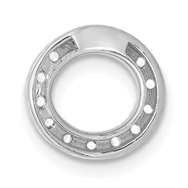 Lovely Rita's Pendants & Charms 14K White Gold Diamond 0.14-CT Letter O Initial Charm Pendant