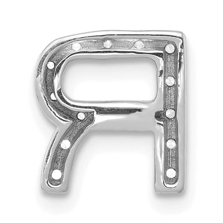 Lovely Rita's Pendants & Charms 14K White Gold Diamond 0.15-CT Letter R Initial Charm Pendant