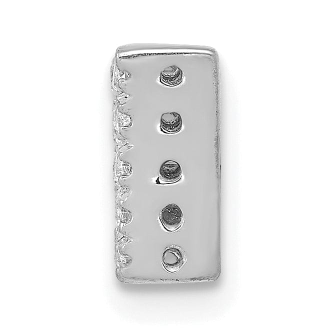 Lovely Rita's Pendants & Charms 14K White Gold Diamond 0.156-CT Letter W Initial Charm Pendant