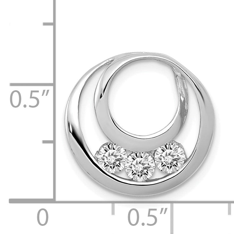 Lovely Rita's Pendants & Charms 14k White Gold Diamond Circles Omega Pendant Mount