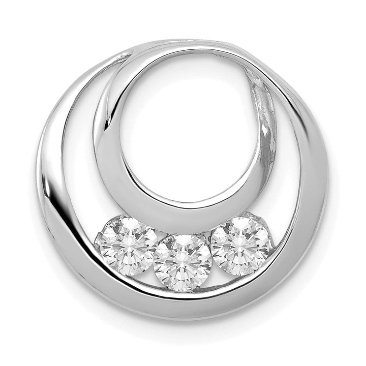 Lovely Rita's Pendants & Charms 14k White Gold Diamond Circles Omega Pendant Mount