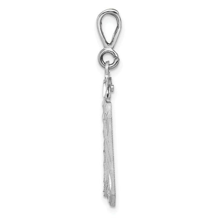 Lovely Rita's Pendants & Charms 14k White Gold Diamond Cut Finish Large Size Number 30 Charm Pendant