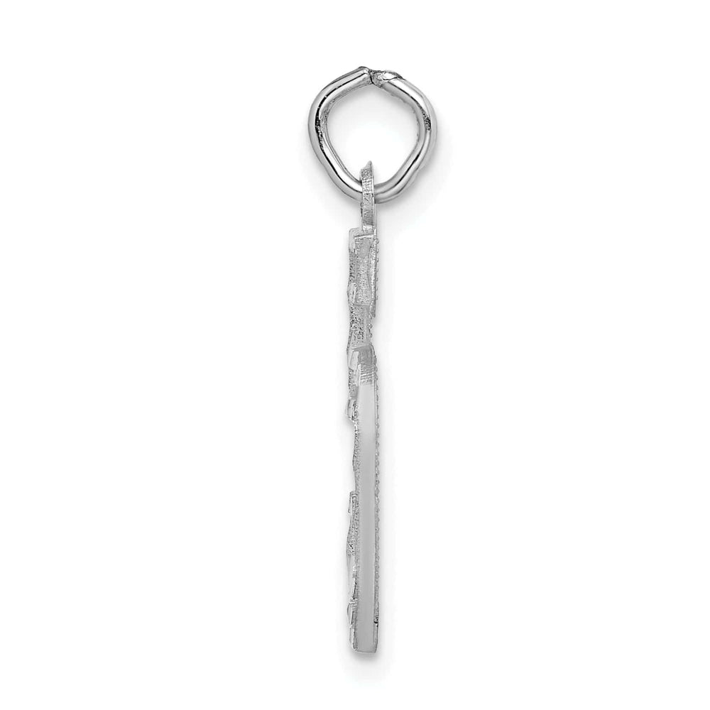 Lovely Rita's Pendants & Charms 14k White Gold Diamond Cut Finish Large Size Number 5 Charm Pendant