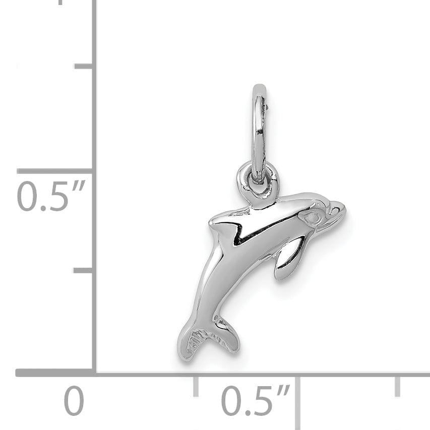 Lovely Rita's Pendants & Charms 14k White Gold Dolphin Charm Pendant