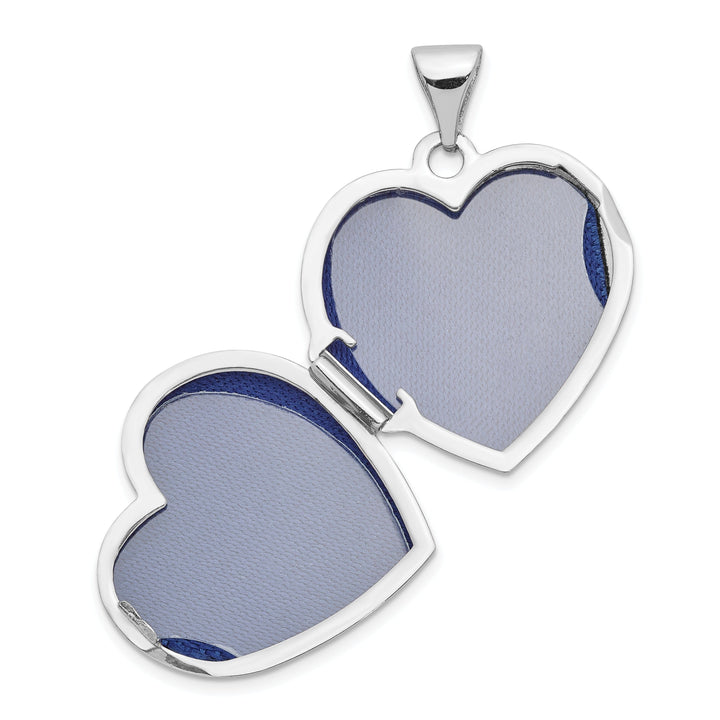 Lovely Rita's Pendants & Charms 14k White Gold Domed Heart Locket
