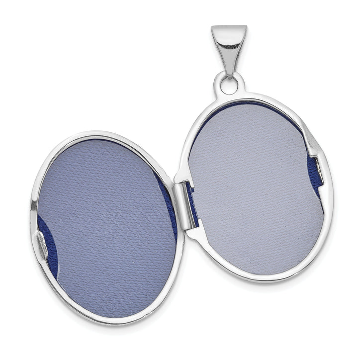 Lovely Rita's Pendants & Charms 14k White Gold Domed Oval Locket