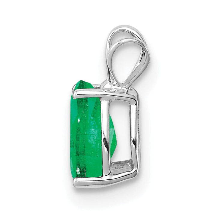 Lovely Rita's Pendants & Charms 14k White Gold Emerald Pendant