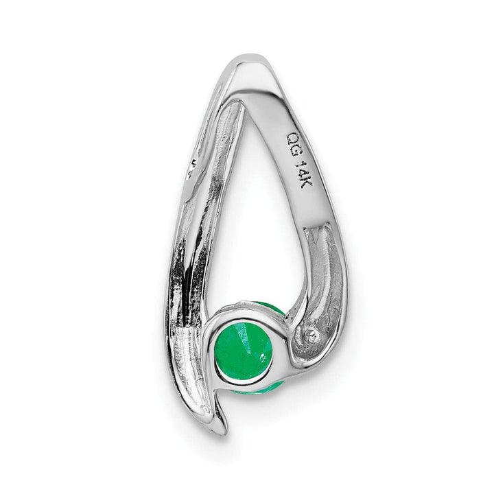 Lovely Rita's Pendants & Charms 14k White Gold Emerald Pendant