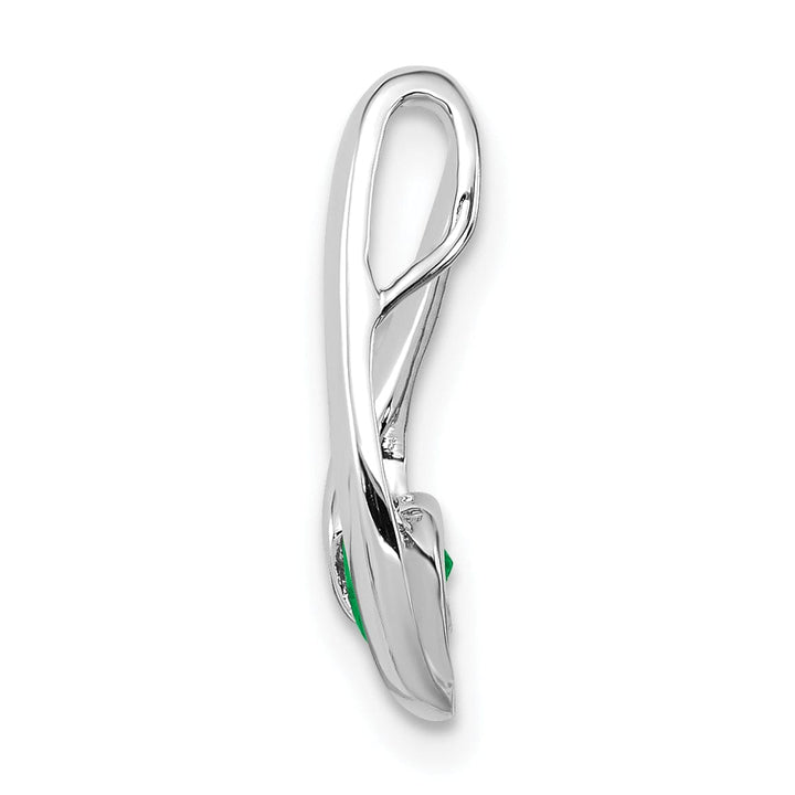 Lovely Rita's Pendants & Charms 14k White Gold Emerald Pendant