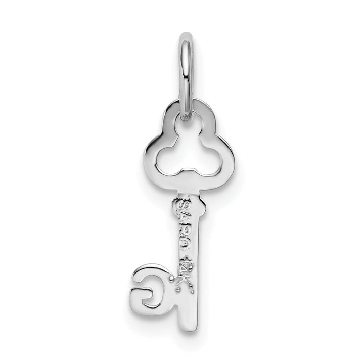 Lovely Rita's Pendants & Charms 14K White Gold Fancy Key Shape Design Letter G Initial Charm Pendant