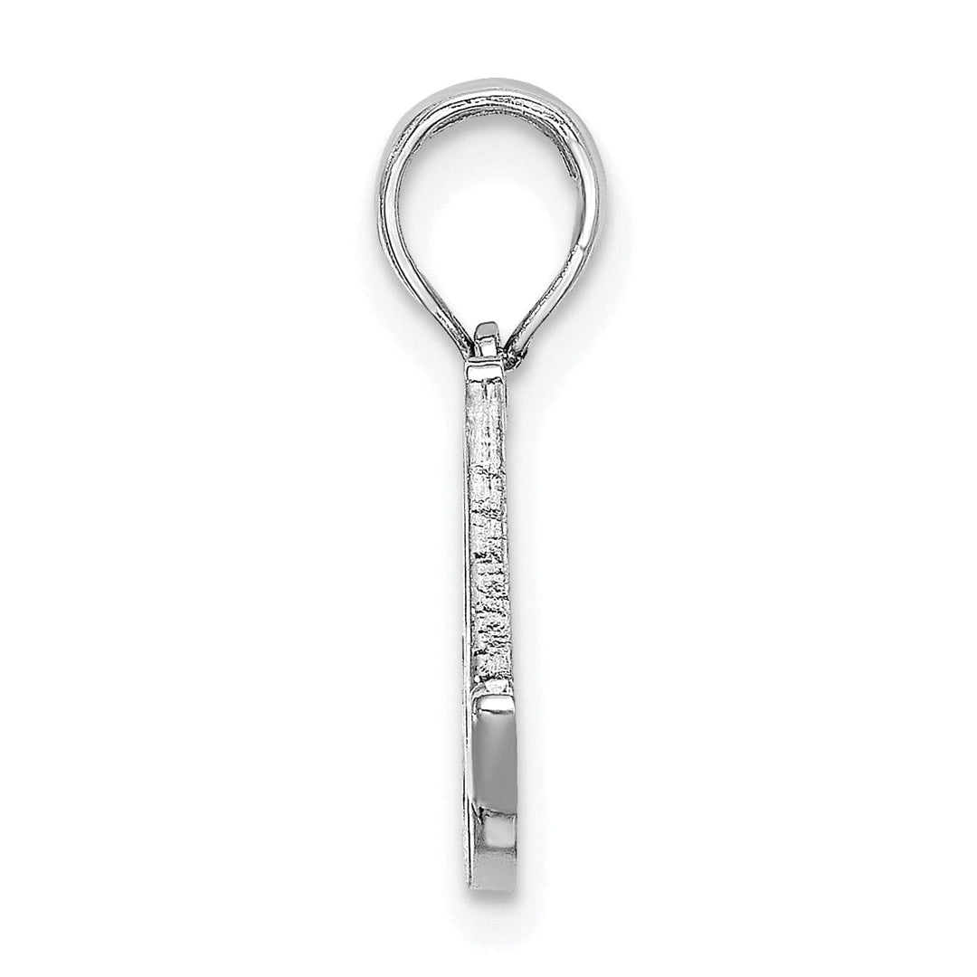 Lovely Rita's Pendants & Charms 14K White Gold Fancy Script Design Letter A Initial Pendant