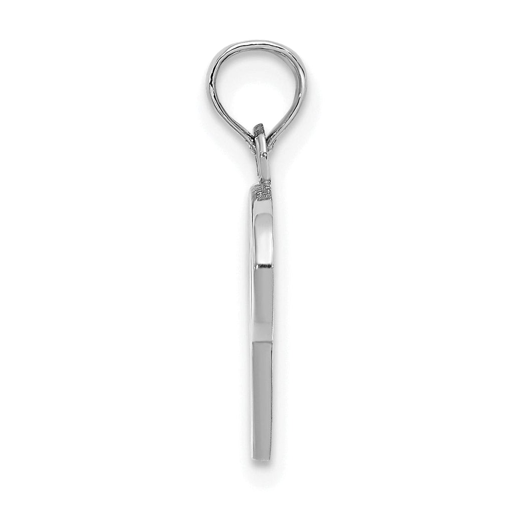 Lovely Rita's Pendants & Charms 14K White Gold Fancy Script Design Letter P Initial Pendant