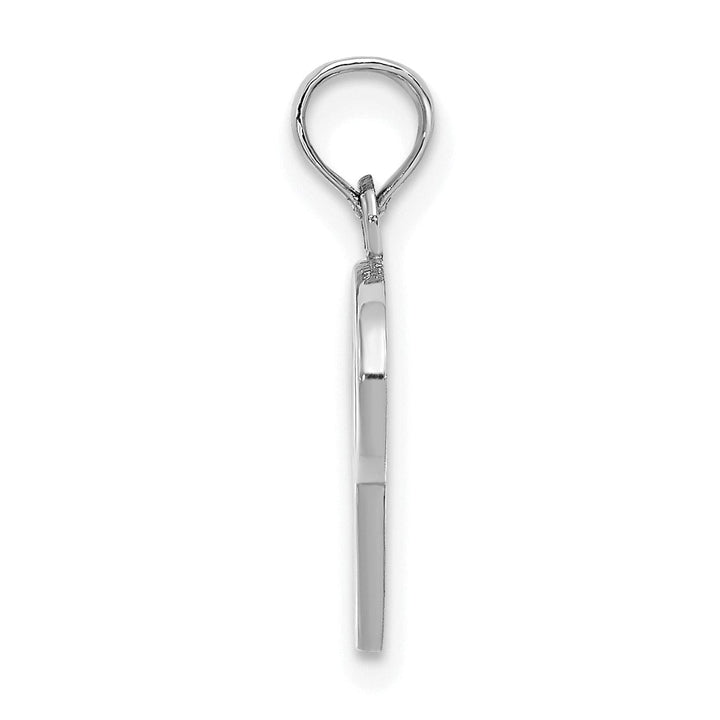 Lovely Rita's Pendants & Charms 14K White Gold Fancy Script Design Letter P Initial Pendant