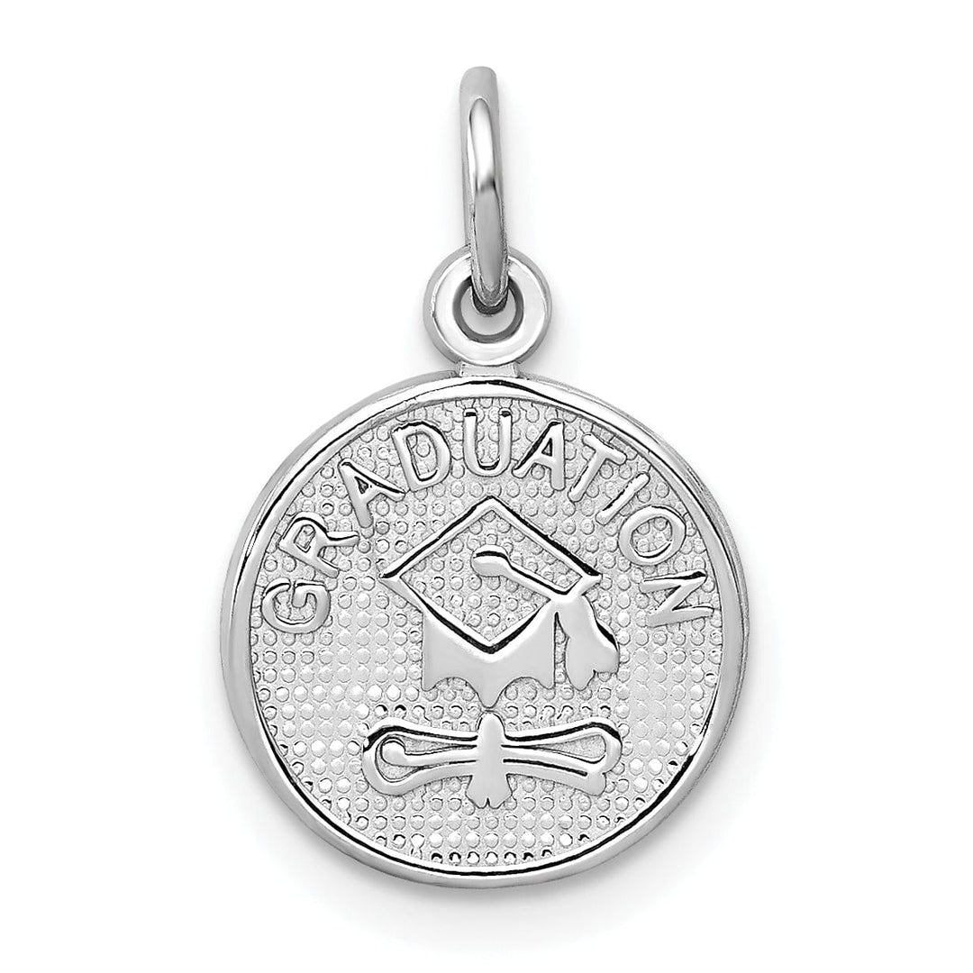 Lovely Rita's Pendants & Charms 14k White Gold Graduation Disc Charm
